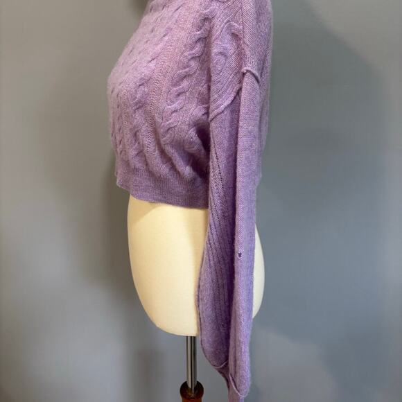 Free People Riviera Cashmere Turtleneck Cropped Oversized Sweater, size xs - Picture 5 of 13